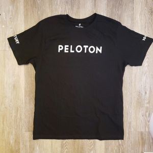 Peloton Black Tshirt Athletic Cycling